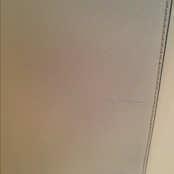 Tory Burch tote purse white with navy & snake - Picture 4 of 8